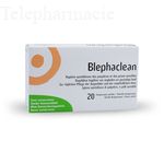 BLEPHACLEAN Compresses st&eacute;riles impr&eacute;gn&eacute;es nettoyantes apaisantes paupi&egrave;res - Bo&icirc;te de 20