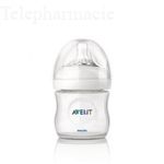 Biberon natural pp tetine silicone debit lent nouveau-ne 125ml
