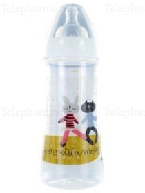 B&Eacute;BISOL Suavinex biberon 0 &agrave; 36mois col large t&eacute;tine silicone 270ml