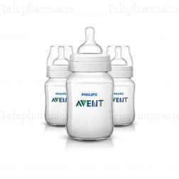Biberon polypro sans bpa trio 3 x 260ml