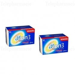 BION 3 Senior ginseng et lut&eacute;ine Lot de 2 bo&icirc;tes x 60 comprim&eacute;s