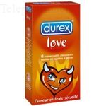 DUREX Pr&eacute;servatifs Love - Pr&eacute;servatifs Lubrifi&eacute;s - Boite De 6 Pr&eacute;servatifs