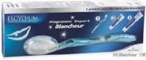 ELGYDIUM Programme Expert Blancheur: 1 brosse &agrave; dents blancheur m&eacute;dium + 1 dentifrice blancheur 30ml + 1 dentifrice brillance & soin 30ml