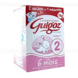 2 lait en poudre 6-12 mois 2 sachets + mesurette 1kg