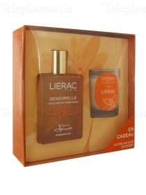 LIERAC Coffret Huile S&egrave;che Tonifiante Sensorielle spray 100ml + Bougie Esteban OFFERTE