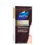 PHYTO Color n&deg;4 couleur soin aux plantes tinctoriales ch&acirc;tain 1 teinture + 1 r&eacute;v&eacute;lateur + 1 soin