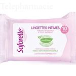 SAFORELLE Lingettes nettoyantes intime x 10