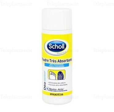SCHOLL Poudre tr&egrave;s absorbante anti transpirant flacon 75ml