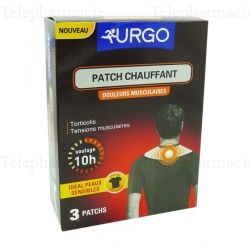 URGO Patch chauffant douleurs musculaires sp&eacute;cial v&ecirc;tements bo&icirc;te 3 patchs