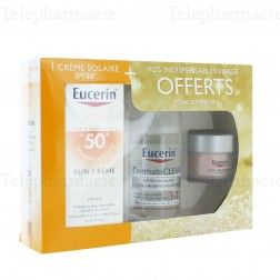 Coffret Solaire Sun cr&egrave;me visage 50+ en 50 ml + 1 lotion micellaire en 125 ml + 1 even brighter en 20 ml