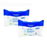 Lingettes visage duo - lot de 2 x 25 lingettes